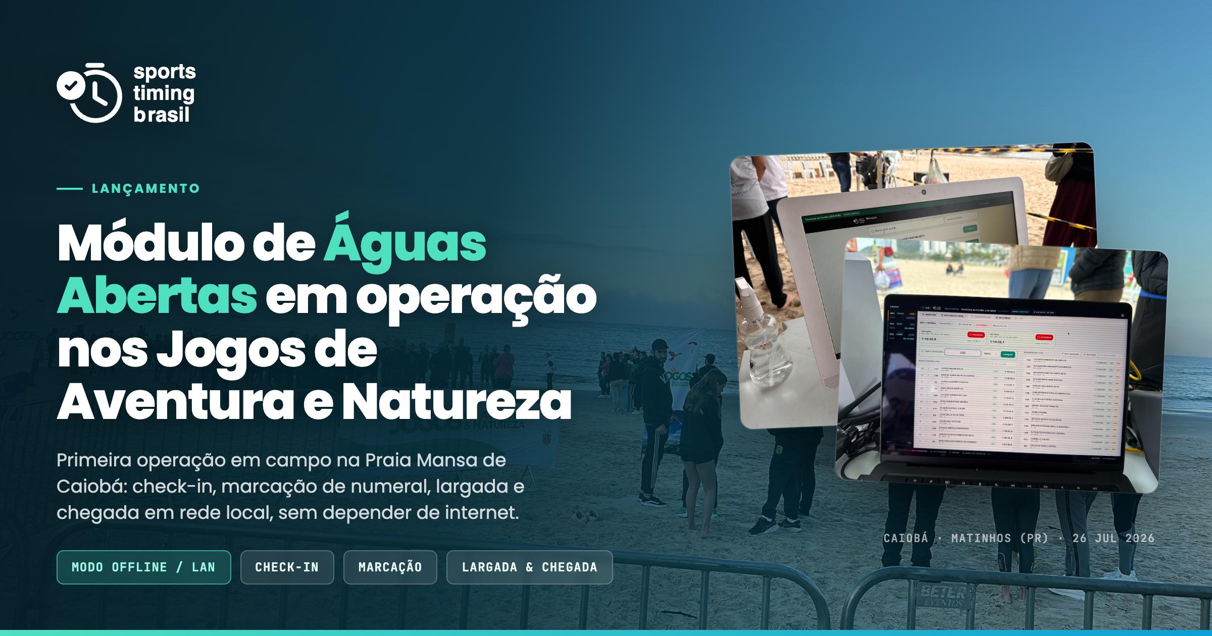 Lançamento do Módulo de Águas Abertas (OW) e Operação nos Jogos de Aventura e Natureza
